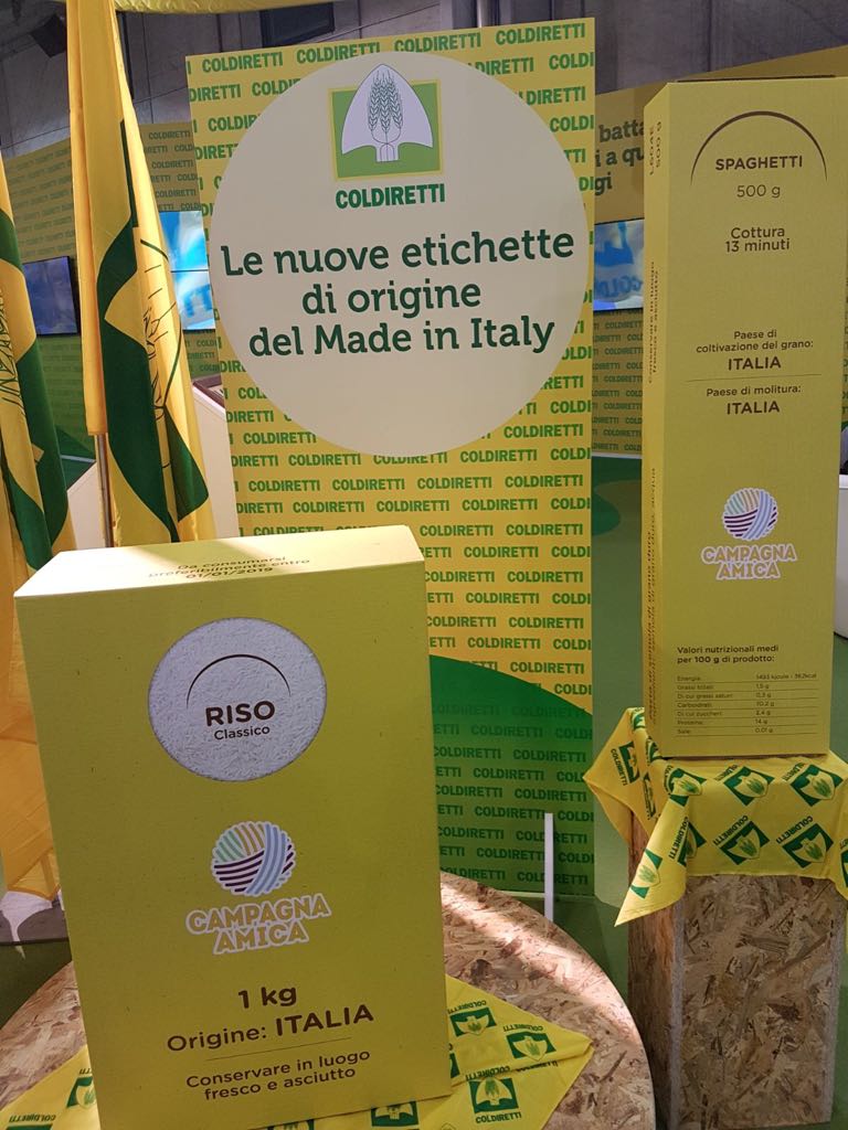 Made in Italy scatta l'obbligo dell'etichetta per pasta e riso